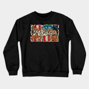 Lovely Retro Mf Doom Pattern 80s 90s Birthday Flowers Style Crewneck Sweatshirt
